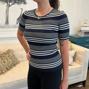 FRAME - short sleeved ribbed sweater